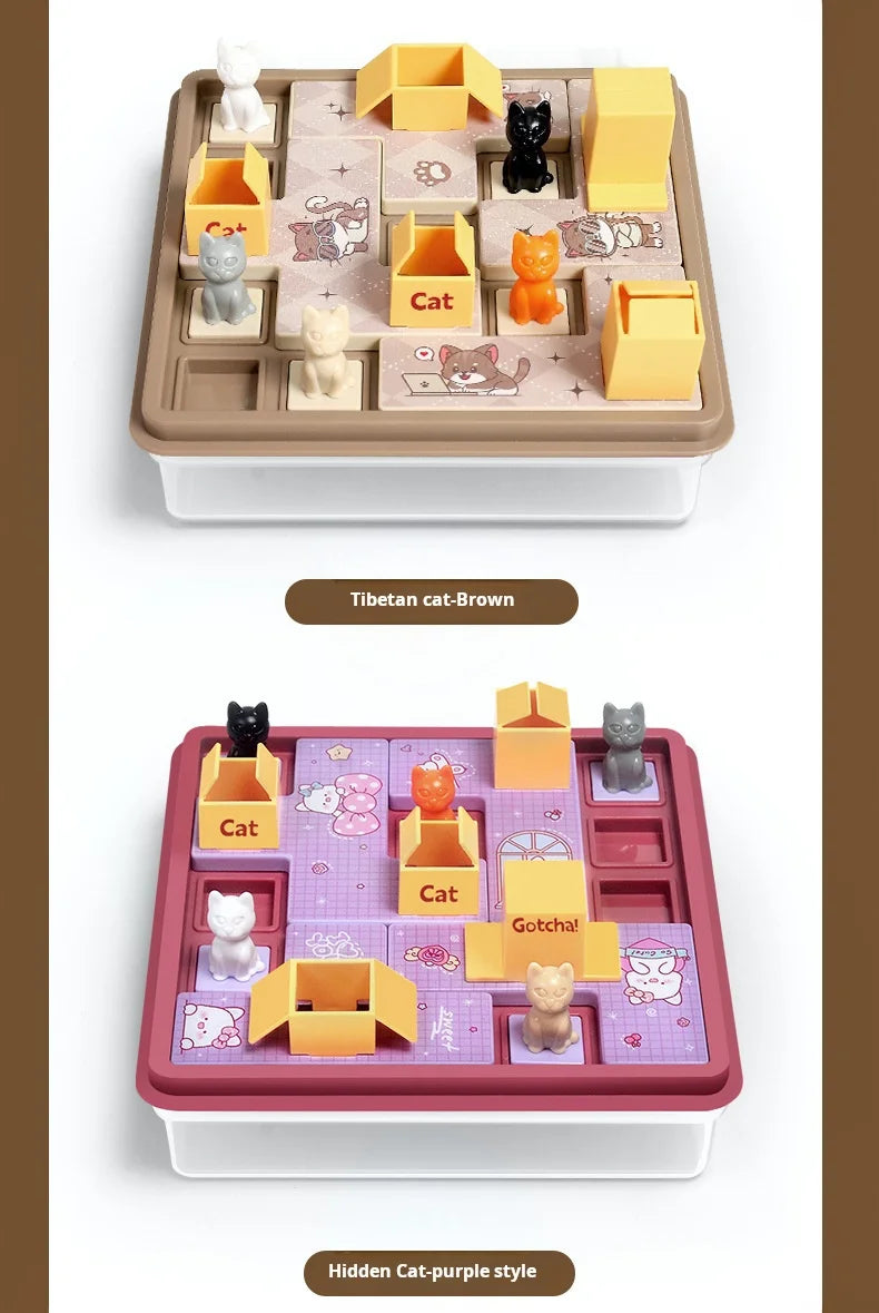 Juego Montessori Gato Escondido 🐱✨ - Rompecabezas Lógico para Niños