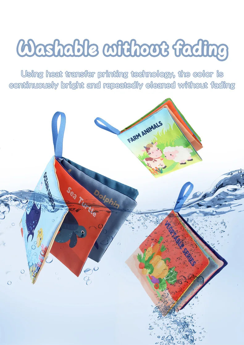 Libros Blandos Montessori para Bebés – 3D Táctil y de Alto Contraste, Juguetes Educativos Sensoriales