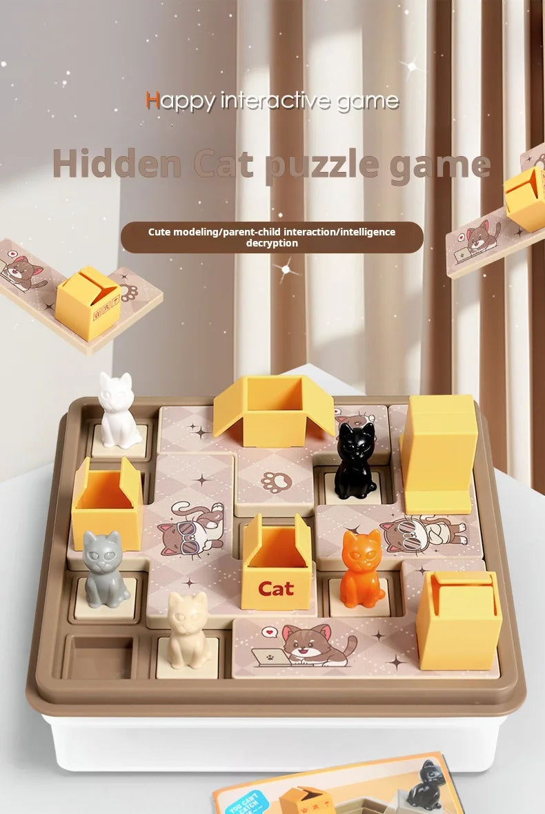 Juego Montessori Gato Escondido 🐱✨ - Rompecabezas Lógico para Niños