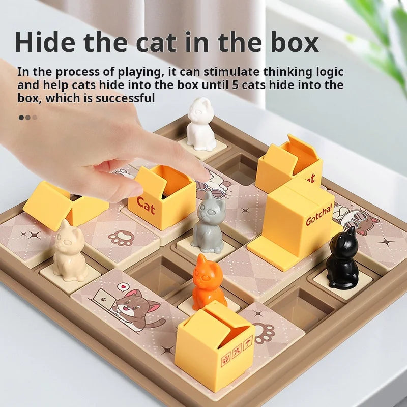 Juego Montessori Gato Escondido 🐱✨ - Rompecabezas Lógico para Niños
