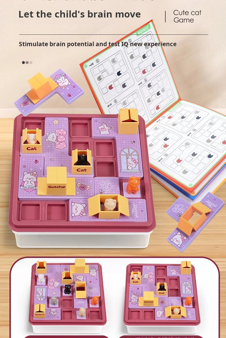 Juego Montessori Gato Escondido 🐱✨ - Rompecabezas Lógico para Niños