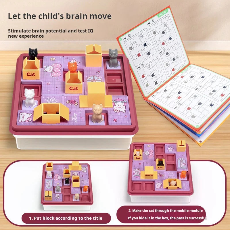 Juego Montessori Gato Escondido 🐱✨ - Rompecabezas Lógico para Niños