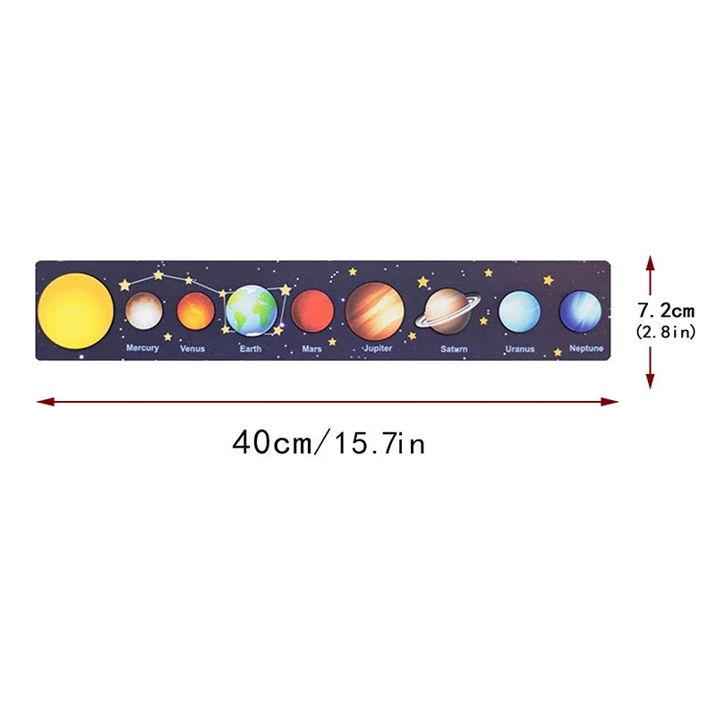 Rompecabezas Montessori del Sistema Solar en Madera para Niños