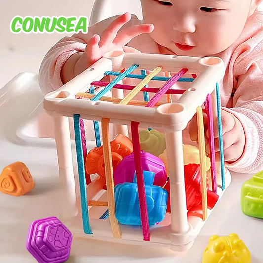 Juguetes Montessori para Bebés de 18 Meses – Juego de Bloques de Colores para Desarrollo Sensorial