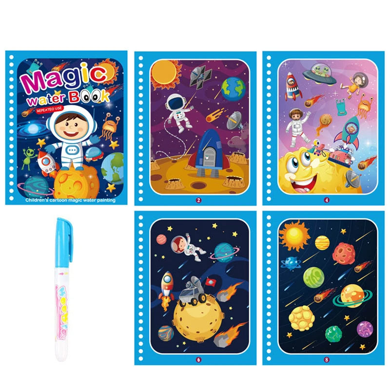 Libro Mágico de Agua Montessori – Juguete Educativo para Niños de 1 a 3 Años