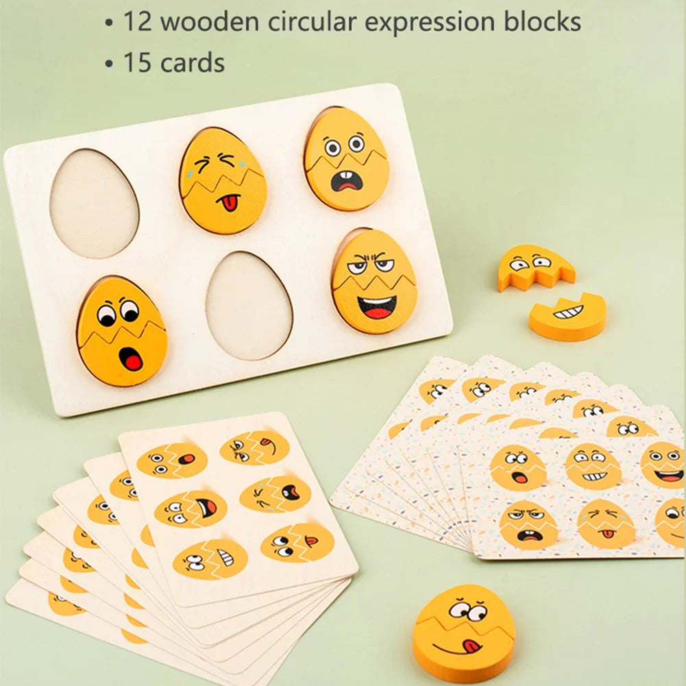 Puzzles de Emociones Infantil:Juego Educativo Montessori para Reconocer Expresiones