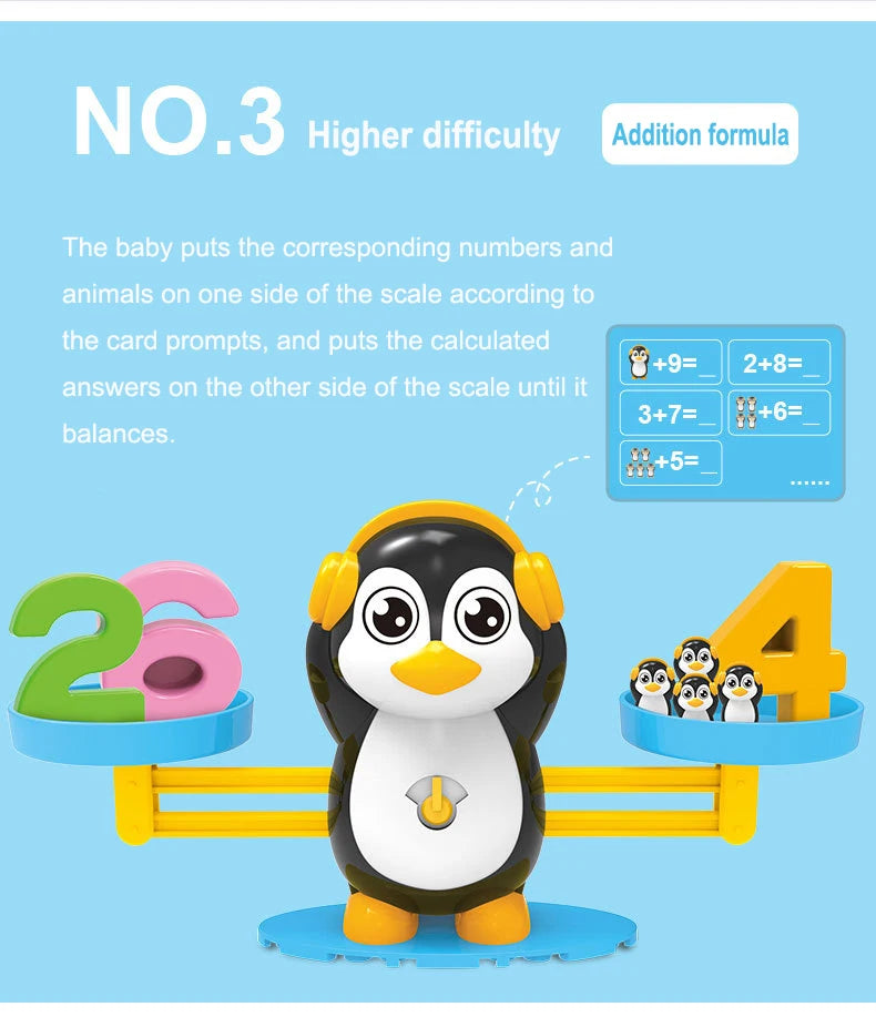 Juego Montessori de Balance de Mono, Juguetes Educativos para Niños, Desarrollo Infantil y Enseñanza de Números.