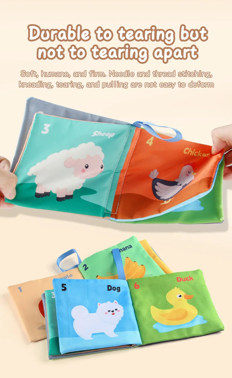 Libros Blandos Montessori para Bebés – 3D Táctil y de Alto Contraste, Juguetes Educativos Sensoriales