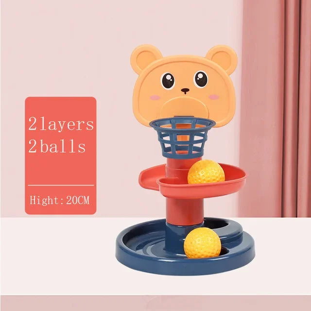 Juguete Montessori Torre de Bolas para Bebés, Juegos Educativos de Desarrollo, Apilamiento para Niños de 1 a 3 Años.